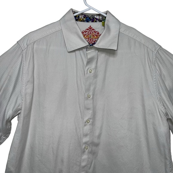 Robert Graham Button Down Dress Shirt With Masquerade Cuffs Extra Large - Picture 4 of 15
